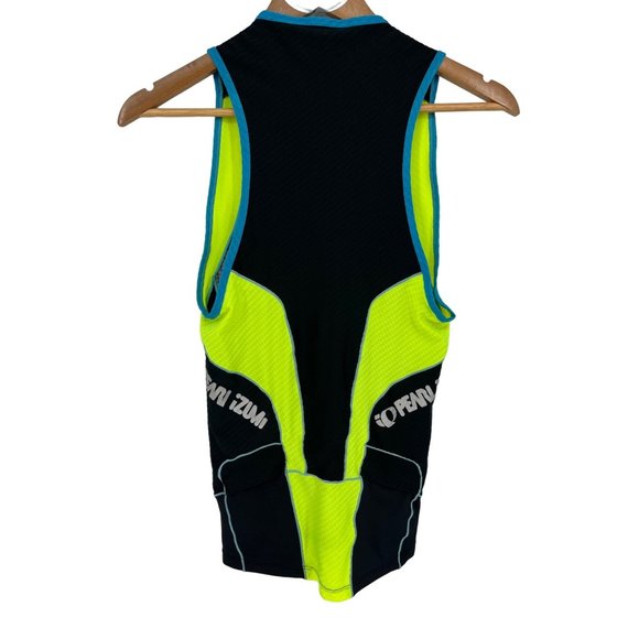 Pearl Izumi Elite Inrcool Tri Sleeveless Jersey Small Singlet Black Yellow - Picture 3 of 6